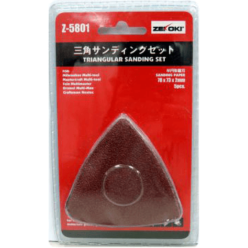Zekoki Z-5801 Triangular Sanding Set 5pcs (For Oscillating Tool) - Goldpeak Tools PH Zekoki Zekoki Z-5801 Triangular Sanding Set 5pcs (For Oscillating Tool) - Goldpeak Tools PH Zekoki